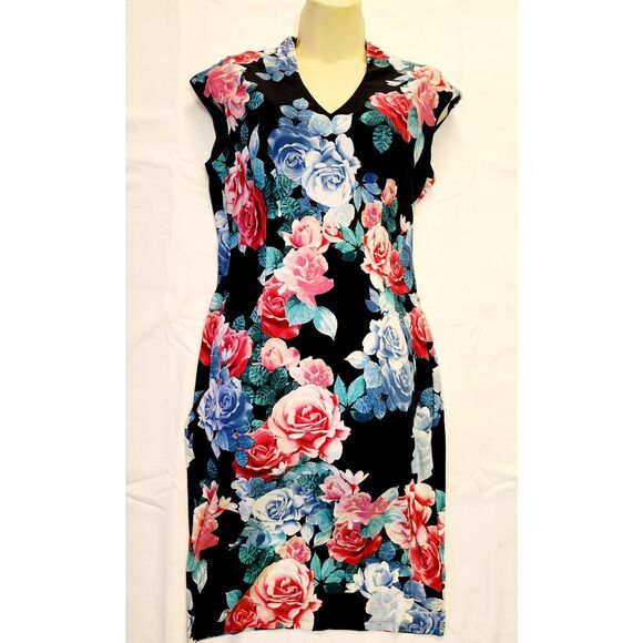 White House Black Market Dresses & Skirts - White House Black Market WHBM Short Sleeve Floral Dress Size 8